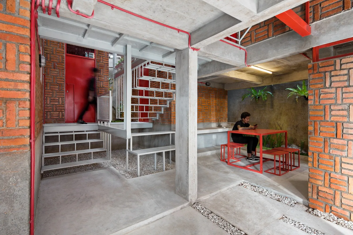 BIM Architecture | 'Gradually Stacking' Red Zone Boarding Apartments/Ismail Solehudin Architecture