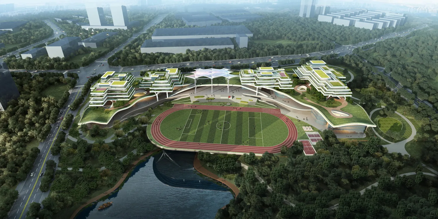 BIM Architecture | Forest Park+, Shared Vertical Campus | Chongqing Baixi Campus Nine Year Integrated School Plan/China Machinery United Engineering Co., Ltd