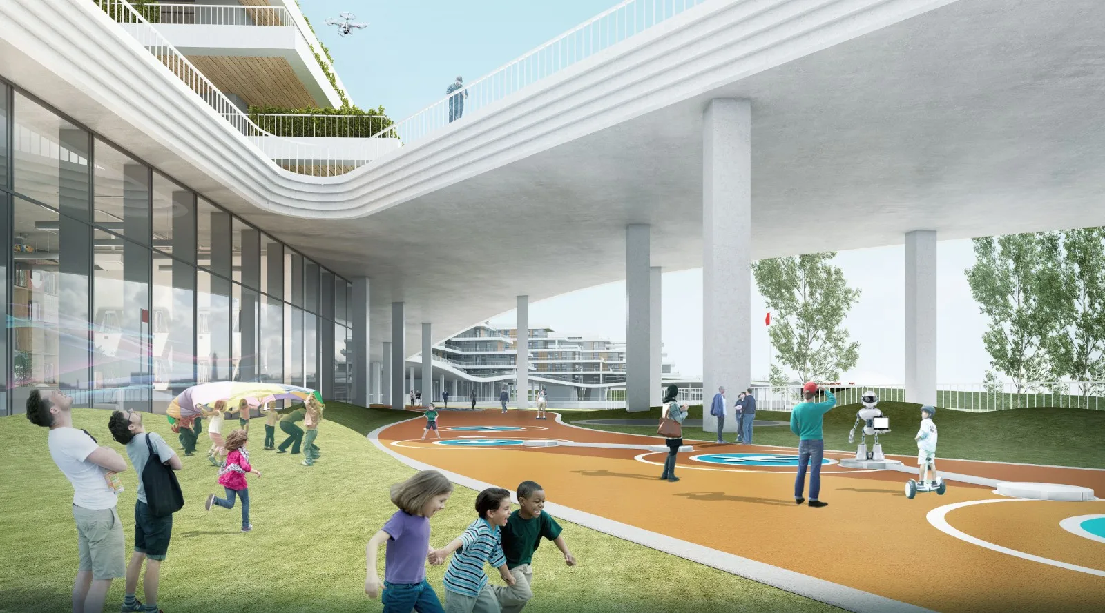 BIM Architecture | Forest Park+, Shared Vertical Campus | Chongqing Baixi Campus Nine Year Integrated School Plan/China Machinery United Engineering Co., Ltd