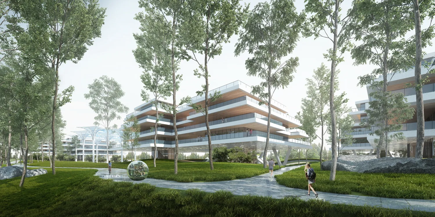 BIM Architecture | Forest Park+, Shared Vertical Campus | Chongqing Baixi Campus Nine Year Integrated School Plan/China Machinery United Engineering Co., Ltd