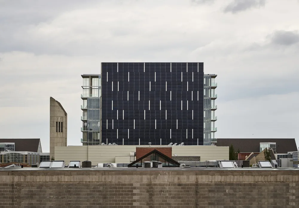 BIM Architecture | Edge Office Building, Solar Panels Covered Facade/Dub Architects