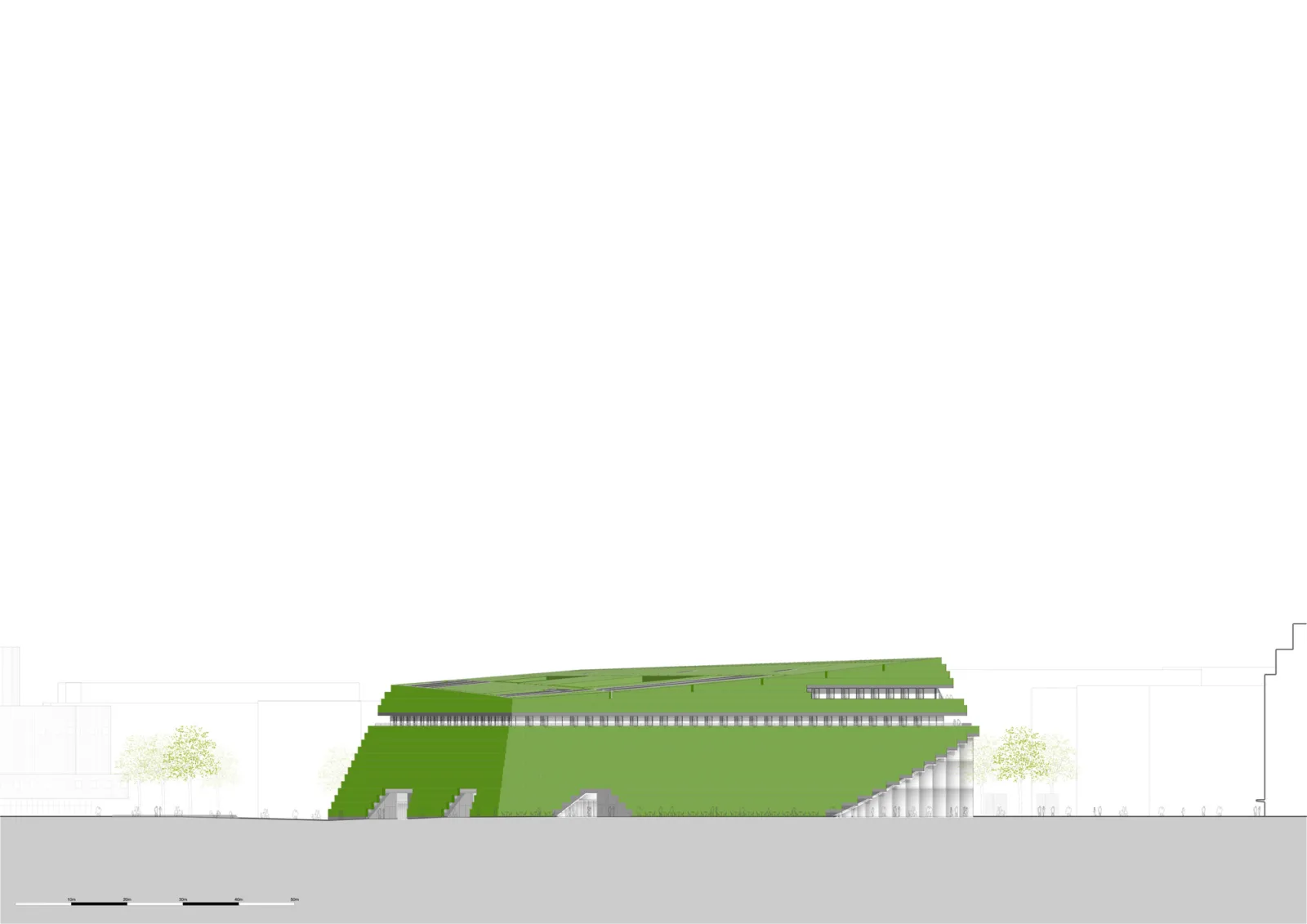BIM Architecture | The largest green facade building in Europe, Kö-Bogen II commercial complex/ingenhoven architects