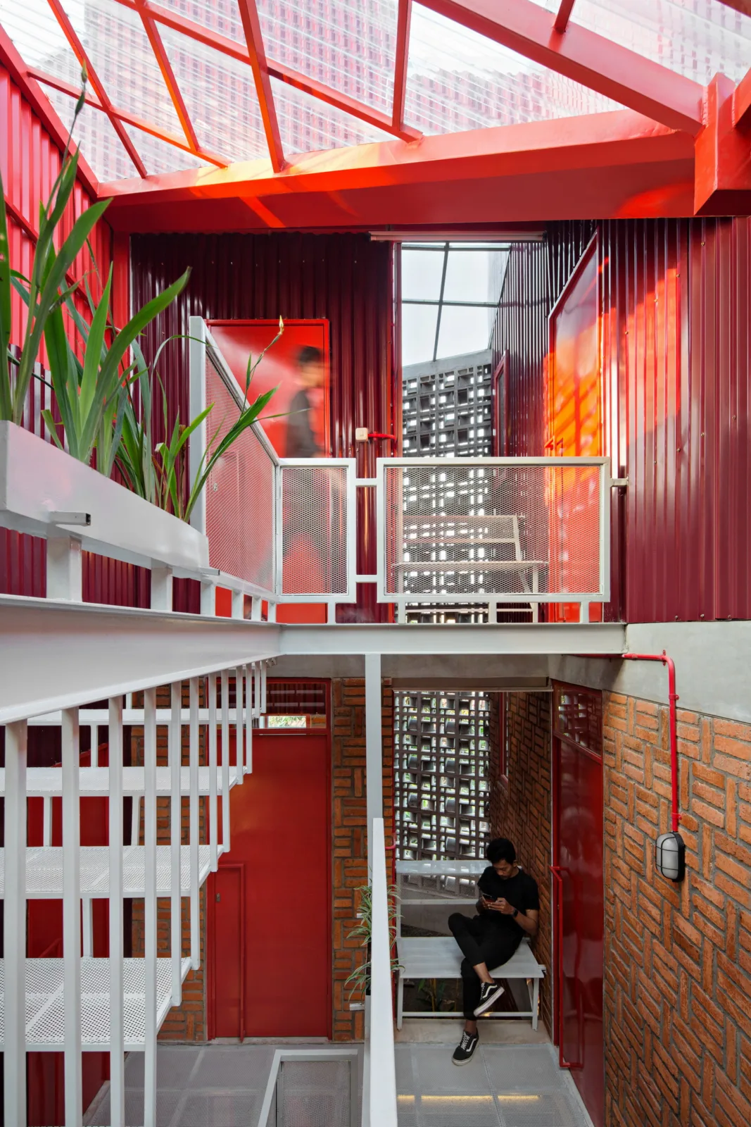 BIM Architecture | 'Gradually Stacking' Red Zone Boarding Apartments/Ismail Solehudin Architecture