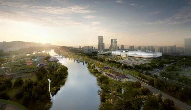 BIM Architecture | Changsha International Convention Center - Bai Tao Lansen collaborates with Academician He Jingtang's team to create a new business card for the city/Bai Tao Lansen