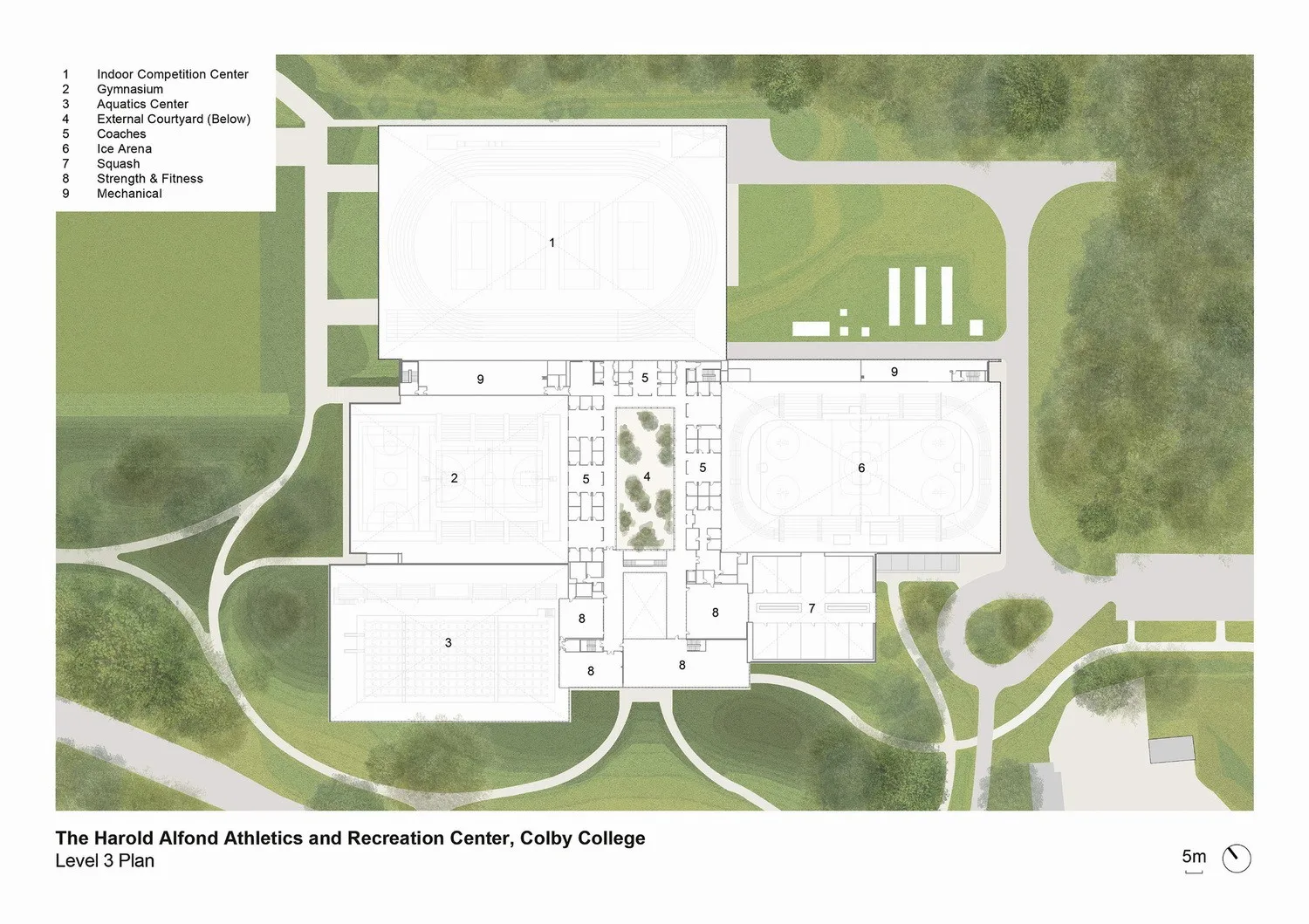 BIM Architecture | White Blocks - Colby College Sports and Entertainment Center Harold Alfond/Hopkins Architects+Sasaki