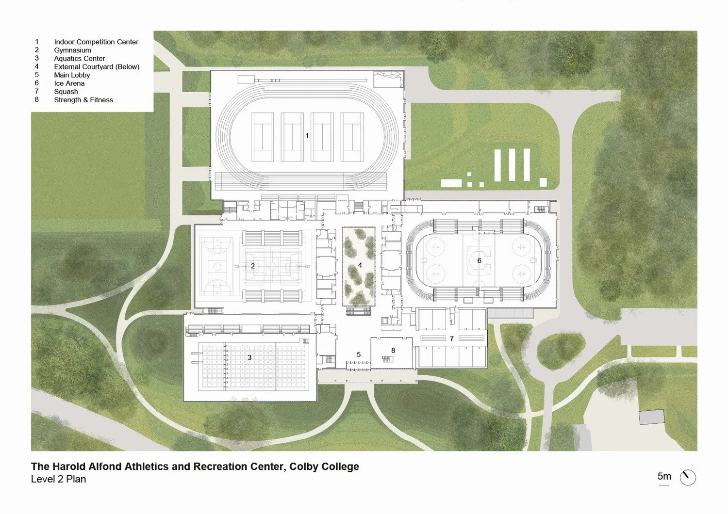 BIM Architecture | White Blocks - Colby College Sports and Entertainment Center Harold Alfond/Hopkins Architects+Sasaki
