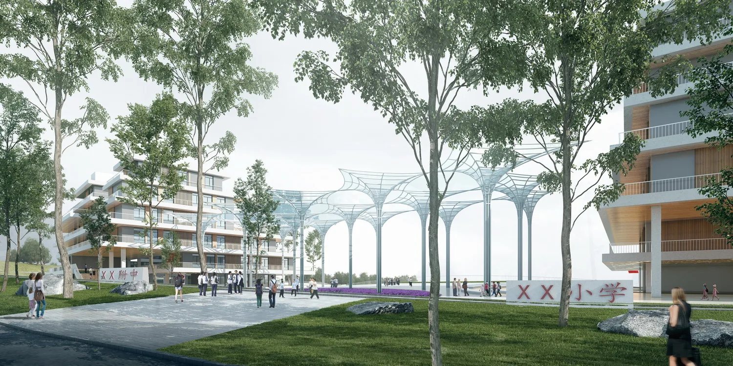 BIM Architecture | Forest Park+, Shared Vertical Campus | Chongqing Baixi Campus Nine Year Integrated School Plan/China Machinery United Engineering Co., Ltd