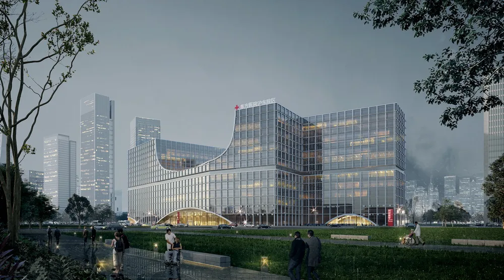 BIM Architecture | Healthy Living Room between City and Riverbank - Shanghai East Regional Medical Center/EMANARC Swiss Ruimeng Design