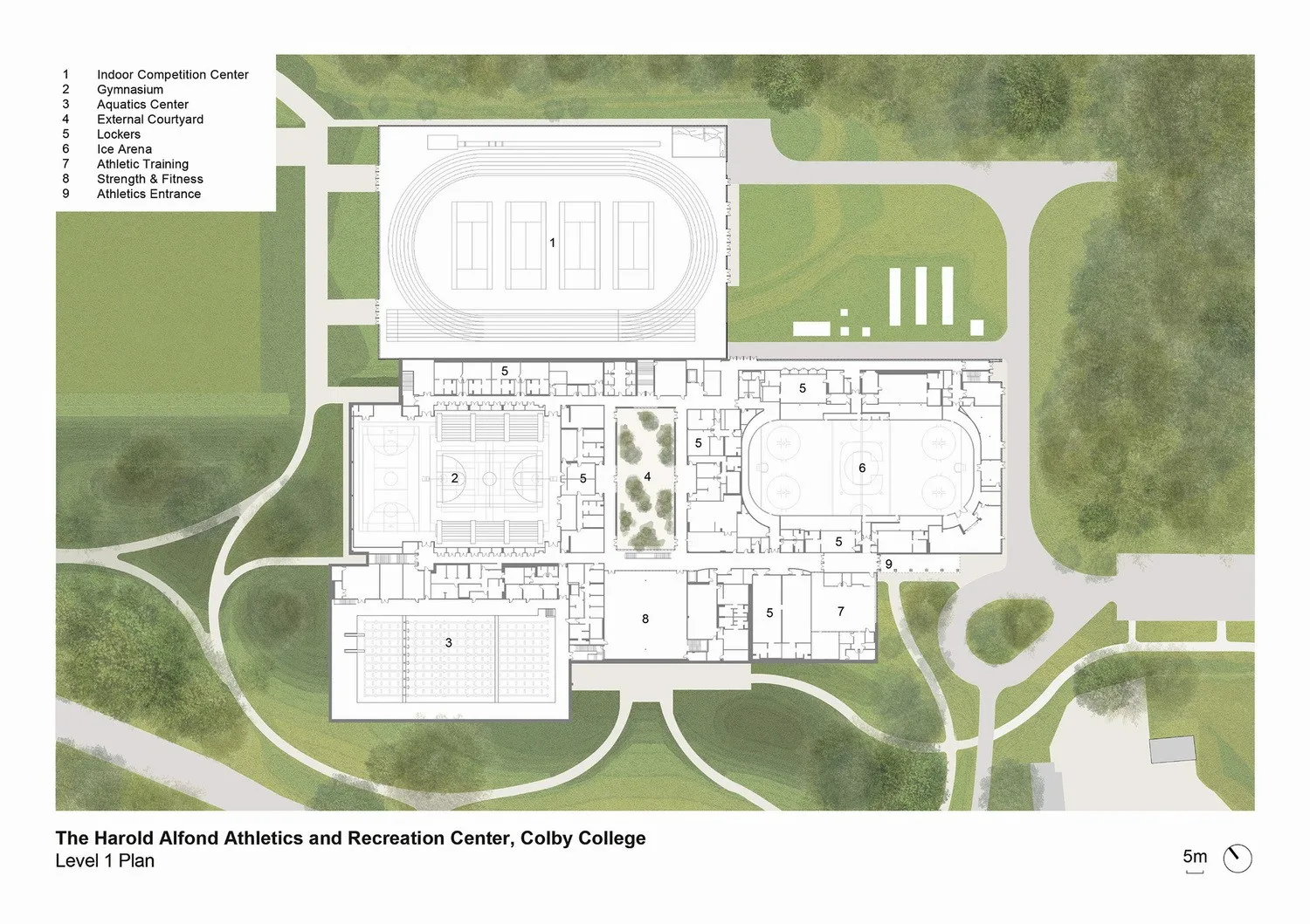 BIM Architecture | White Blocks - Colby College Sports and Entertainment Center Harold Alfond/Hopkins Architects+Sasaki