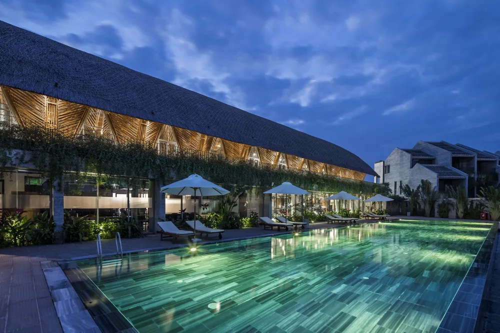 BIM Architecture | Large span arched bamboo beams, Casamia Community Home/VTN Architects