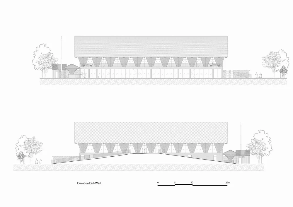 BIM Architecture | Large span arched bamboo beams, Casamia Community Home/VTN Architects