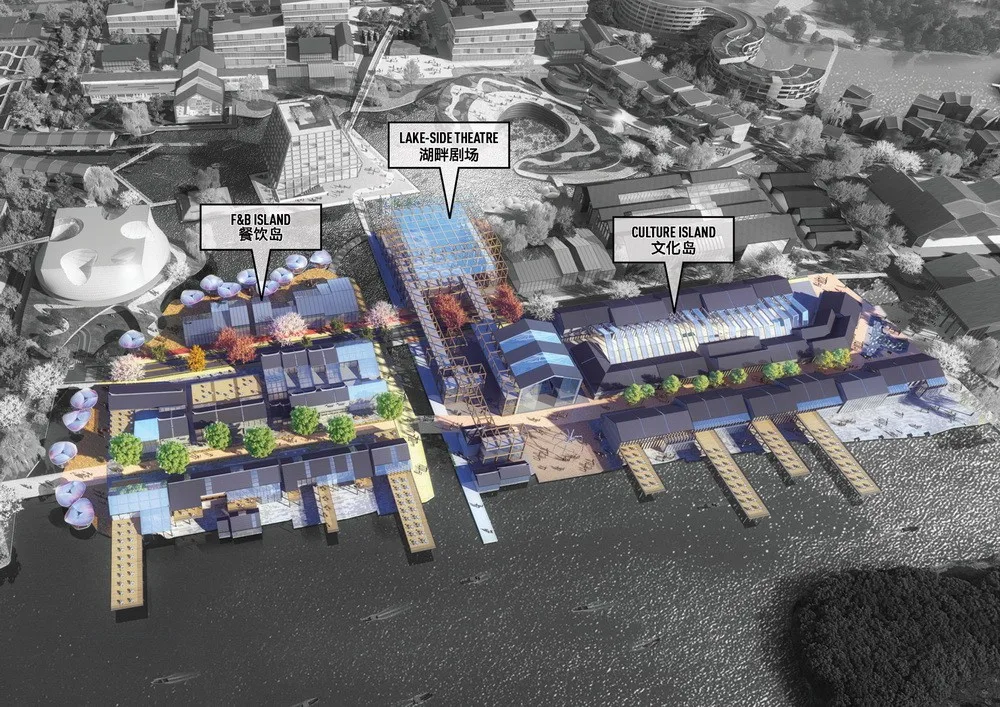 Dining Island, Cultural Island, and Lakeside Theater