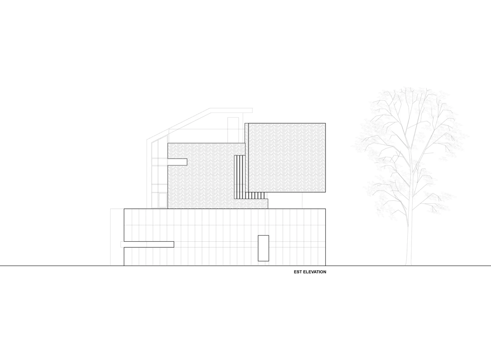 East elevation view | BIM Architecture | L.M Residential/DESIGN GROUP COLLABO