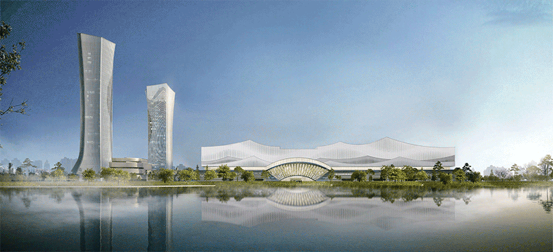 BIM Architecture | Changsha International Convention Center - Bai Tao Lansen collaborates with Academician He Jingtang's team to create a new business card for the city/Bai Tao Lansen