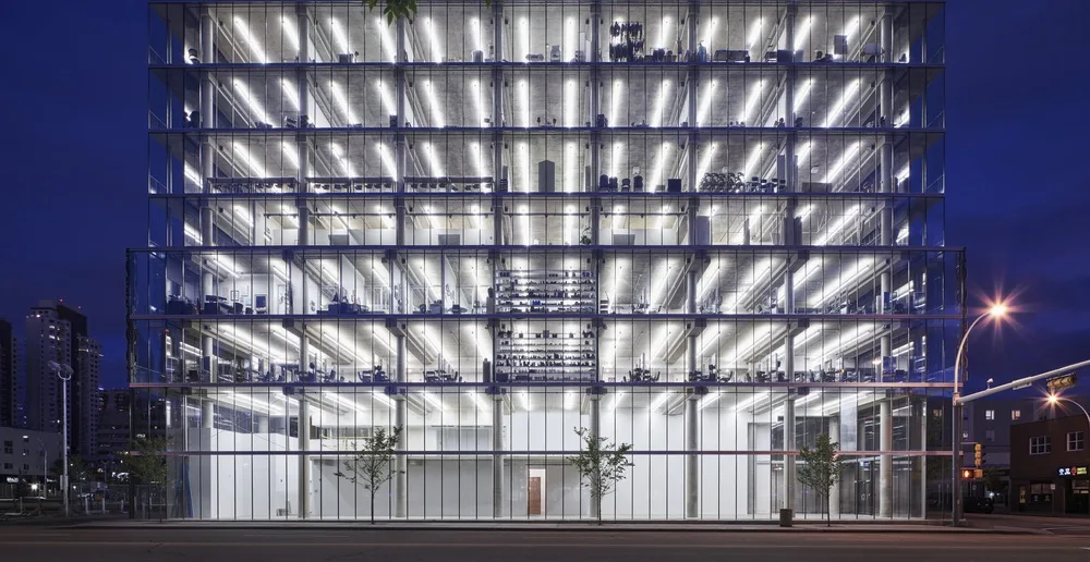 BIM Architecture | Edge Office Building, Solar Panels Covered Facade/Dub Architects