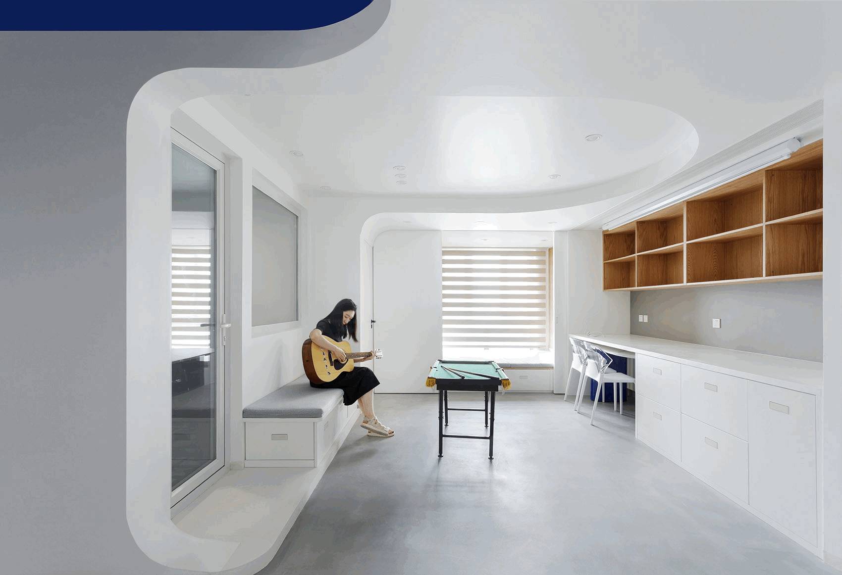 BIM Architecture | 'Blue Realm' Klein's Streamlined Music Home/Theater Architecture Design Studio