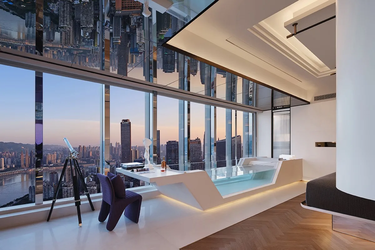 BIM Architecture | ISEYA Floating Cloud High Altitude Hotel [Chaotianmen Flagship Store]/Preaching Space Design