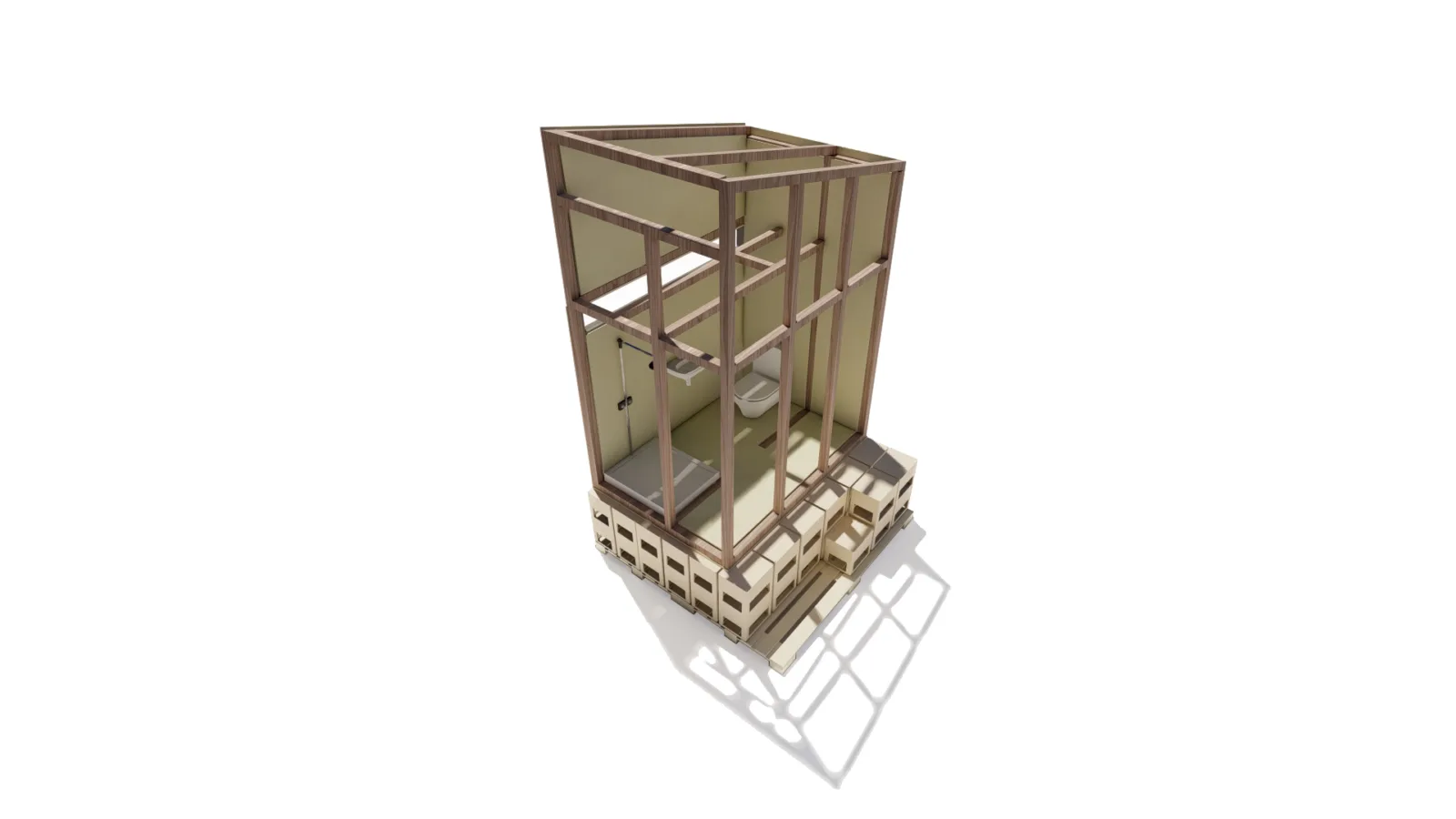 BIM Architecture | Module Cabin, Temporary Space for Medical Staff/Revolution