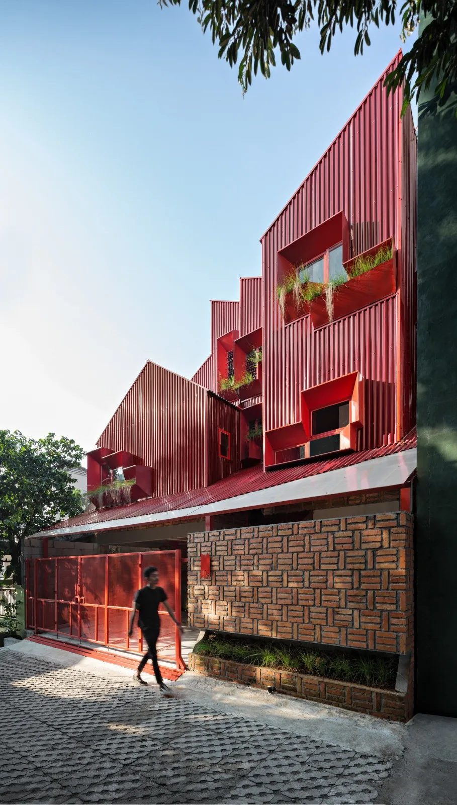BIM Architecture | 'Gradually Stacking' Red Zone Boarding Apartments/Ismail Solehudin Architecture