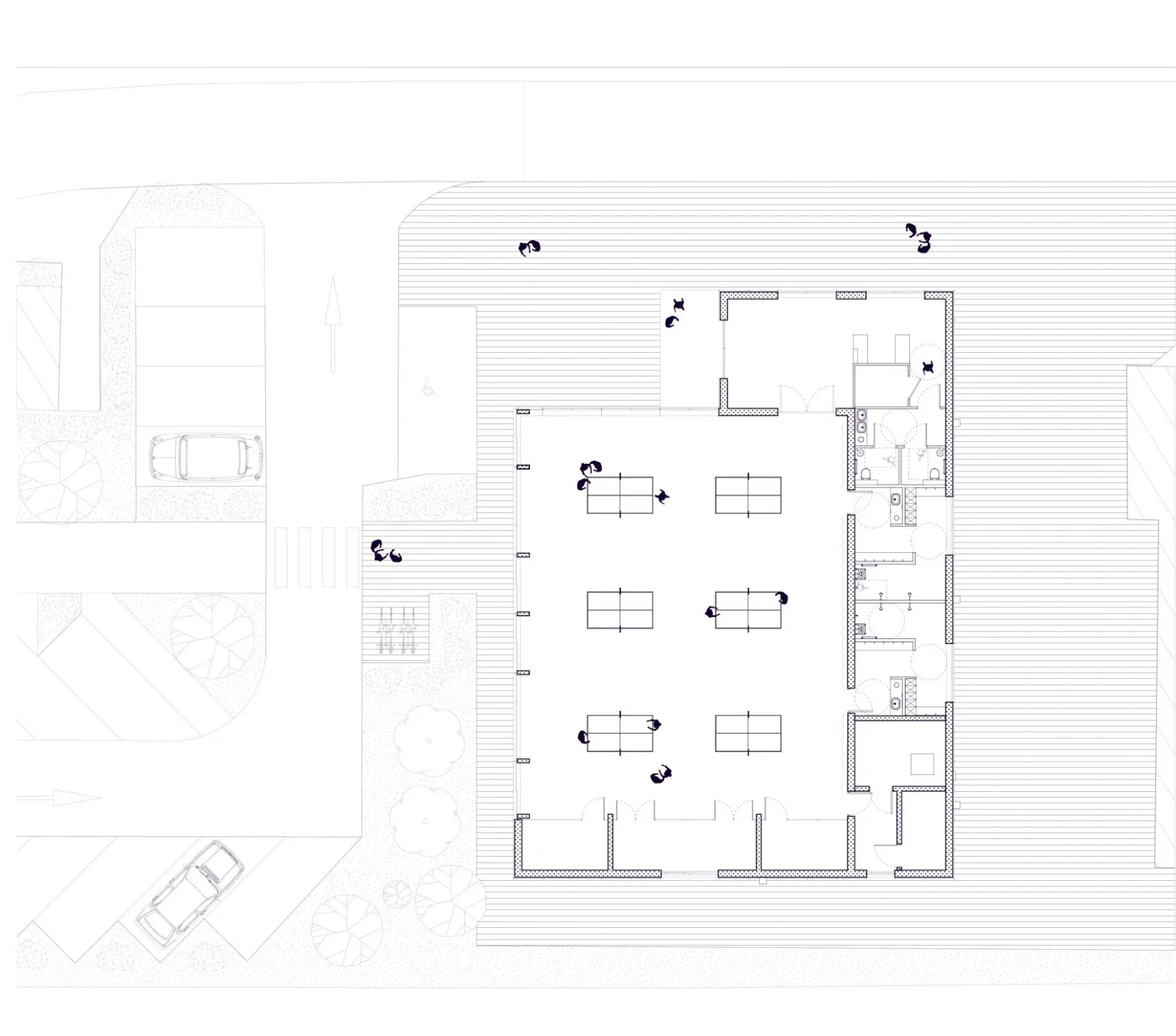 Plan view of Pierre Chevet Sports Center