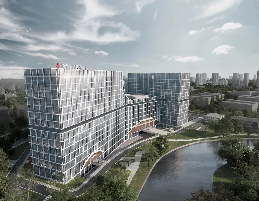 BIM Architecture | Healthy Living Room between City and Riverbank - Shanghai East Regional Medical Center/EMANARC Swiss Ruimeng Design