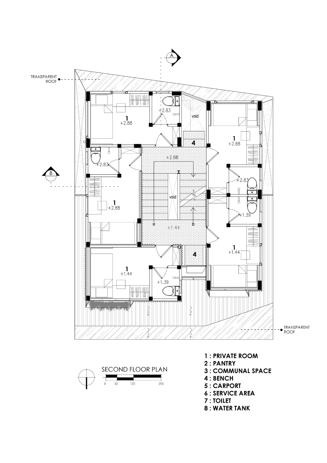 BIM Architecture | 'Gradually Stacking' Red Zone Boarding Apartments/Ismail Solehudin Architecture