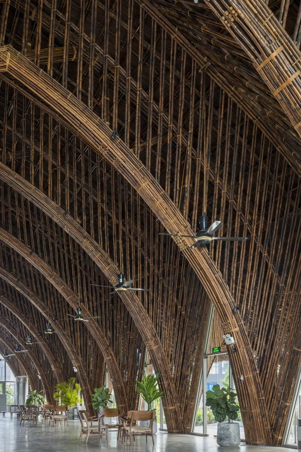 BIM Architecture | Large span arched bamboo beams, Casamia Community Home/VTN Architects