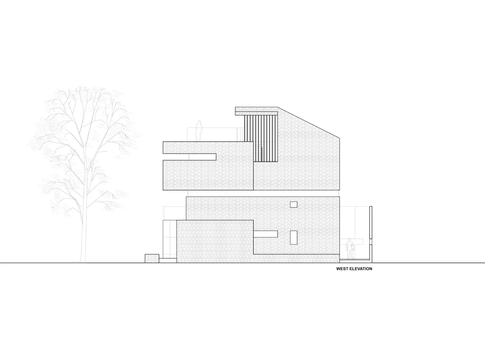 West elevation view | BIM Architecture | L.M Residential/DESIGN GROUP COLLABO