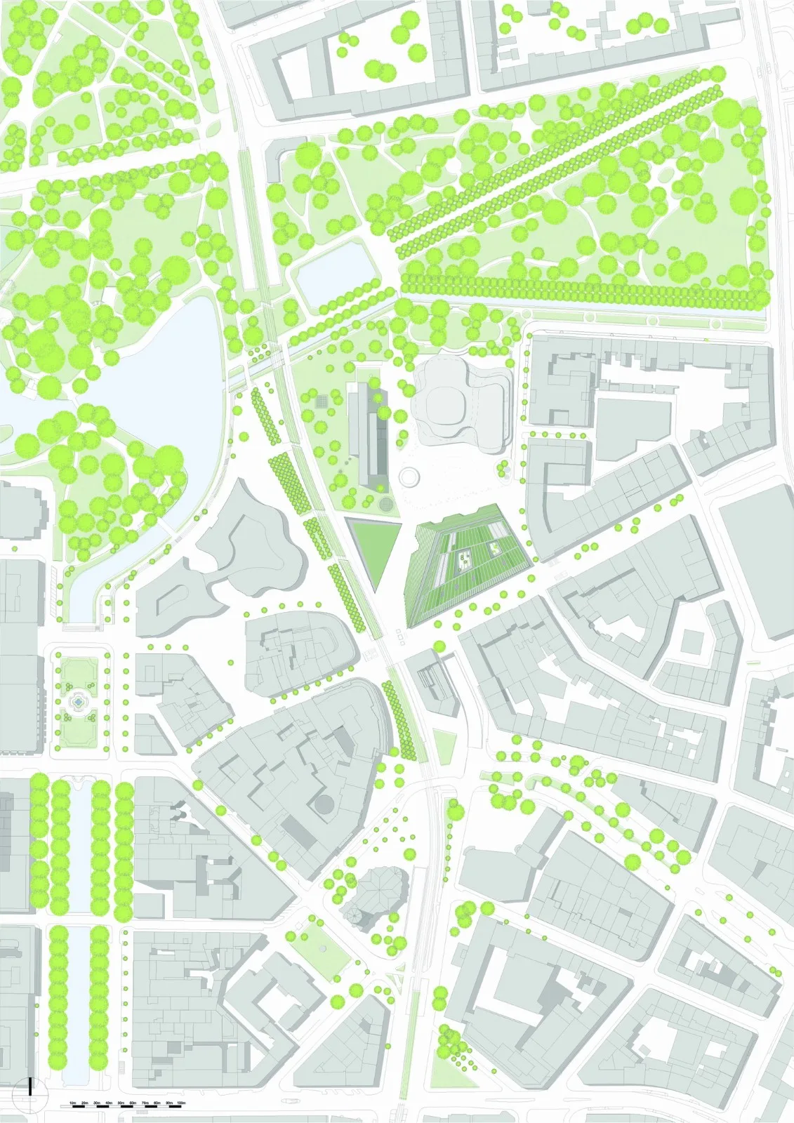 BIM Architecture | The largest green facade building in Europe, Kö-Bogen II commercial complex/ingenhoven architects