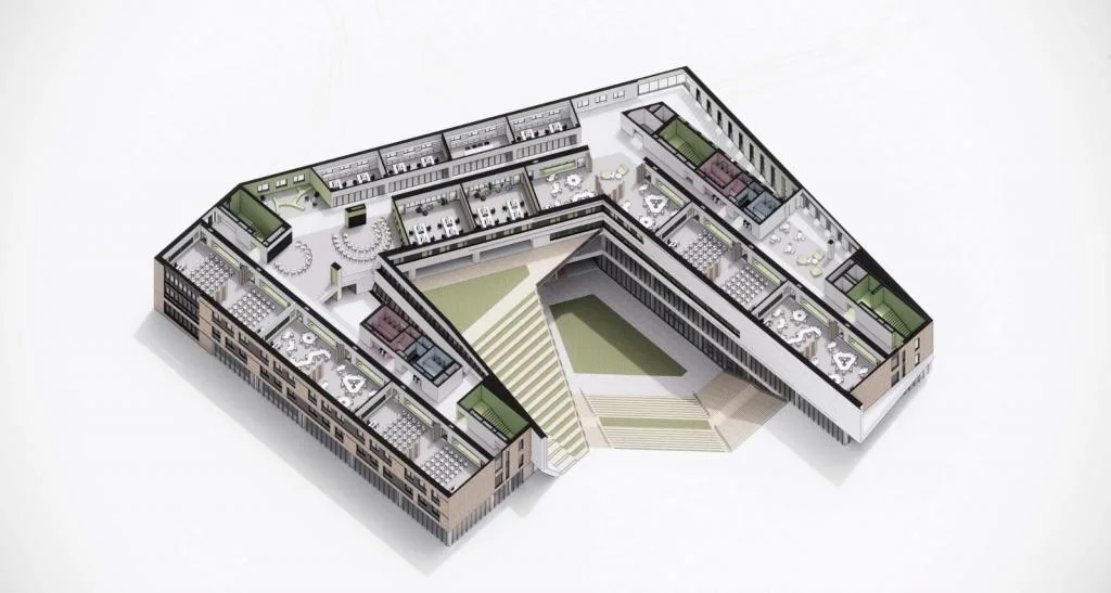 BIM Architecture | Beijing Renmin University Affiliated High School Aerospace City School/Beijing Institute of Architectural Design and Research