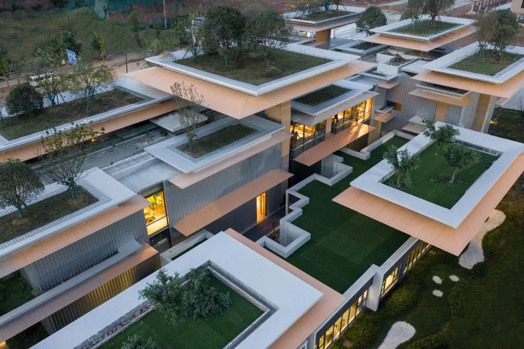 BIM architecture | Natural growth space under daily scenery: "Umbrella Hill" lifestyle collection store/line+architectural firm+gad