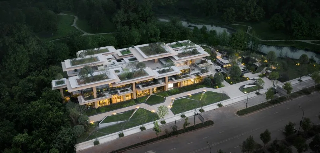 BIM architecture | Natural growth space under daily scenery: "Umbrella Hill" lifestyle collection store/line+architectural firm+gad