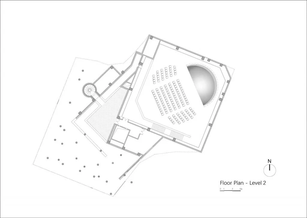 BIM Architecture | Ultimate Nostalgia - Tai'an Jiunvfeng "Moon of Hometown" Ceremony Hall/Blue Architecture