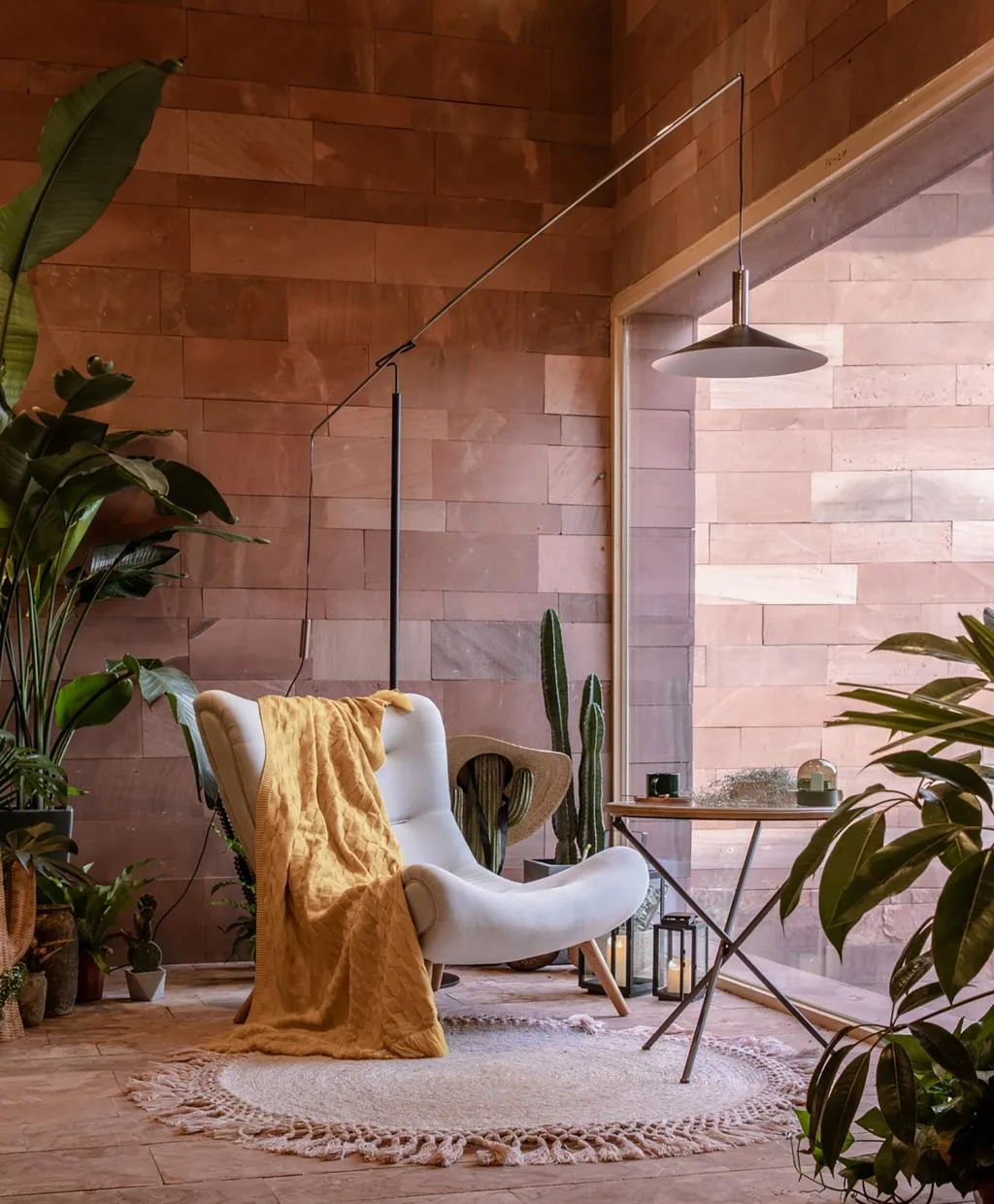 BIM Architecture | Red Stone Houses in High Mountains, Flowing Waters, and Pine Forests/Plain Architecture Design Firm