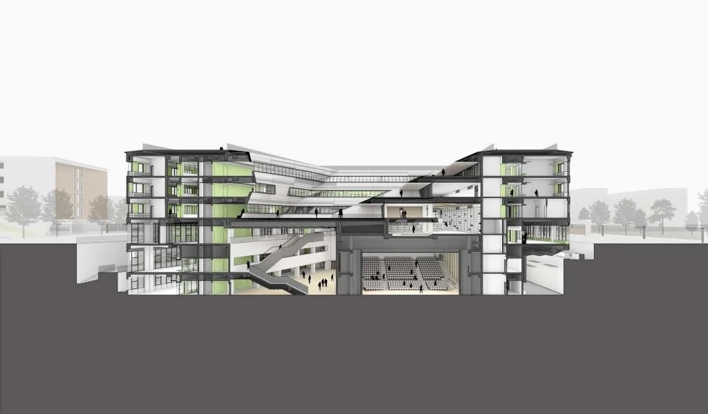 BIM Architecture | Beijing Renmin University Affiliated High School Aerospace City School/Beijing Institute of Architectural Design and Research