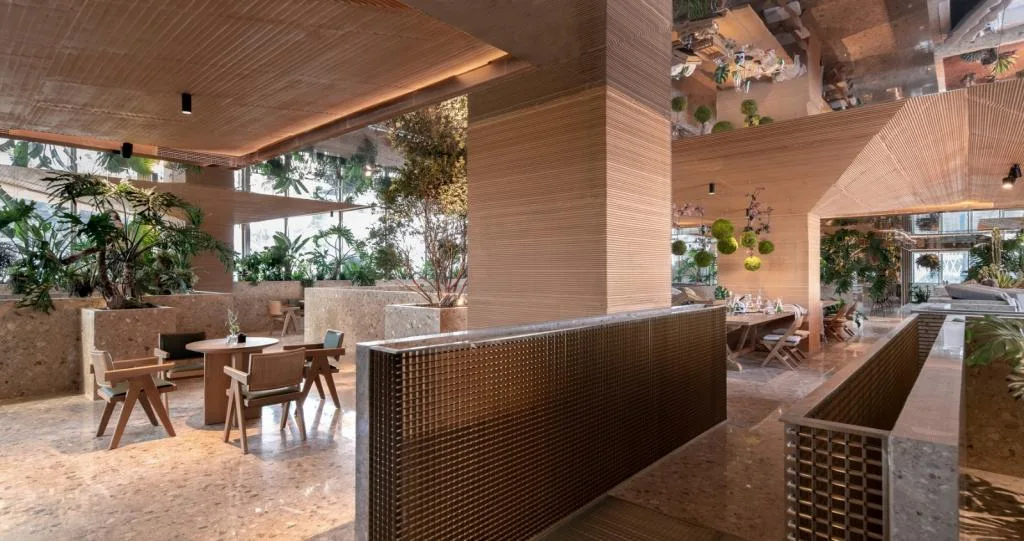 BIM architecture | Natural growth space under daily scenery: "Umbrella Hill" lifestyle collection store/line+architectural firm+gad