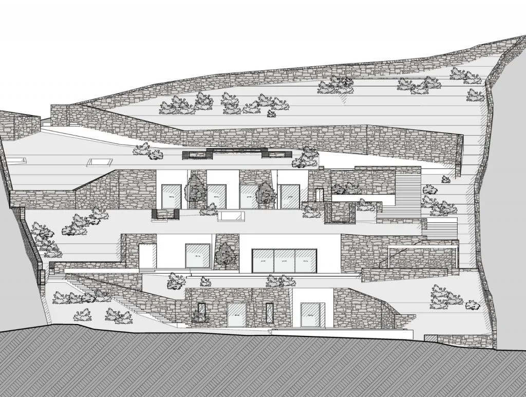 BIM Architecture | Underground Private Villas on Antipalos Island/Tsolakis Architects