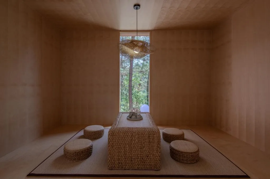 BIM Architecture | Red Stone Houses in High Mountains, Flowing Waters, and Pine Forests/Plain Architecture Design Firm