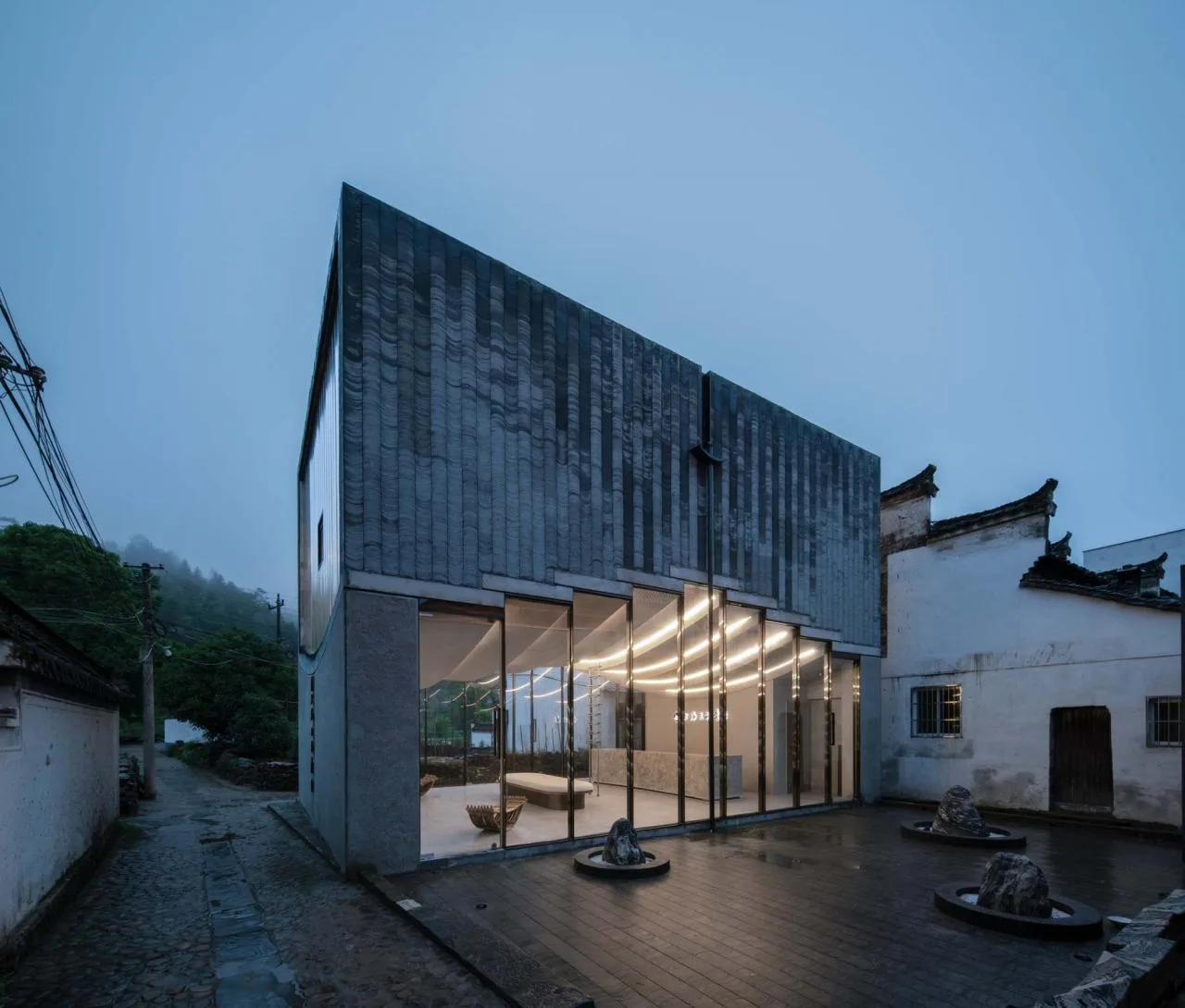 BIM Architecture | Bridge Gallery: Mount Huangshan Taoyuan Store of Shanghai Sanlian Bookstore/Lai Architectural Design Studio