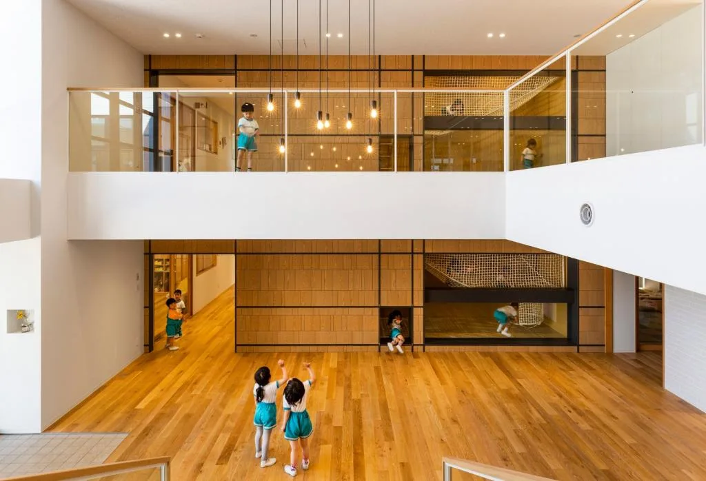 BIM Architecture | EZ Kindergarten, Staircase Space Building Fun Game Space/Hibiya Design+Kids Design Labo