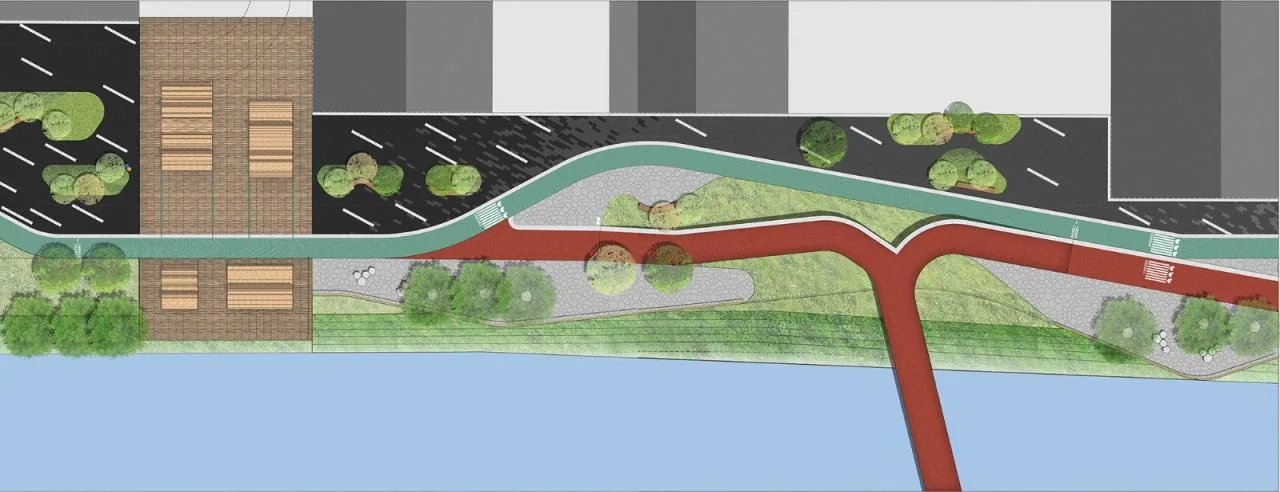BIM Architecture | Landscape Public Space Renovation on the East Bank of Hengjing Port in Minhang, Shanghai/SPARK Architects