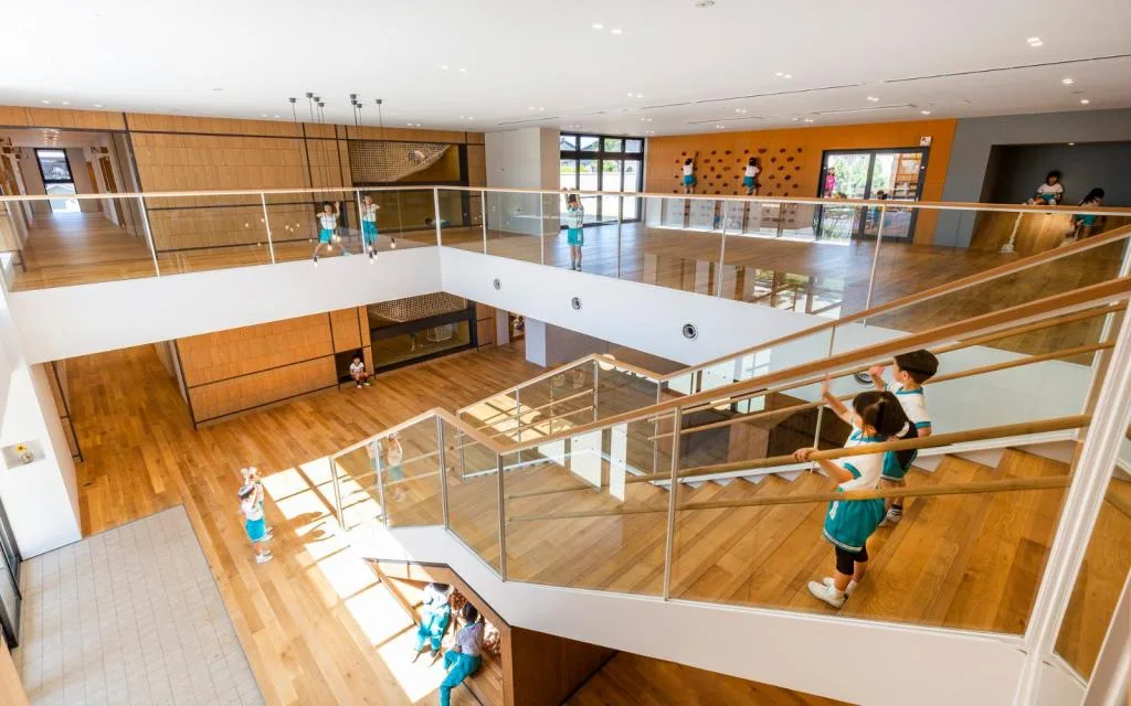 BIM Architecture | EZ Kindergarten, Staircase Space Building Fun Game Space/Hibiya Design+Kids Design Labo