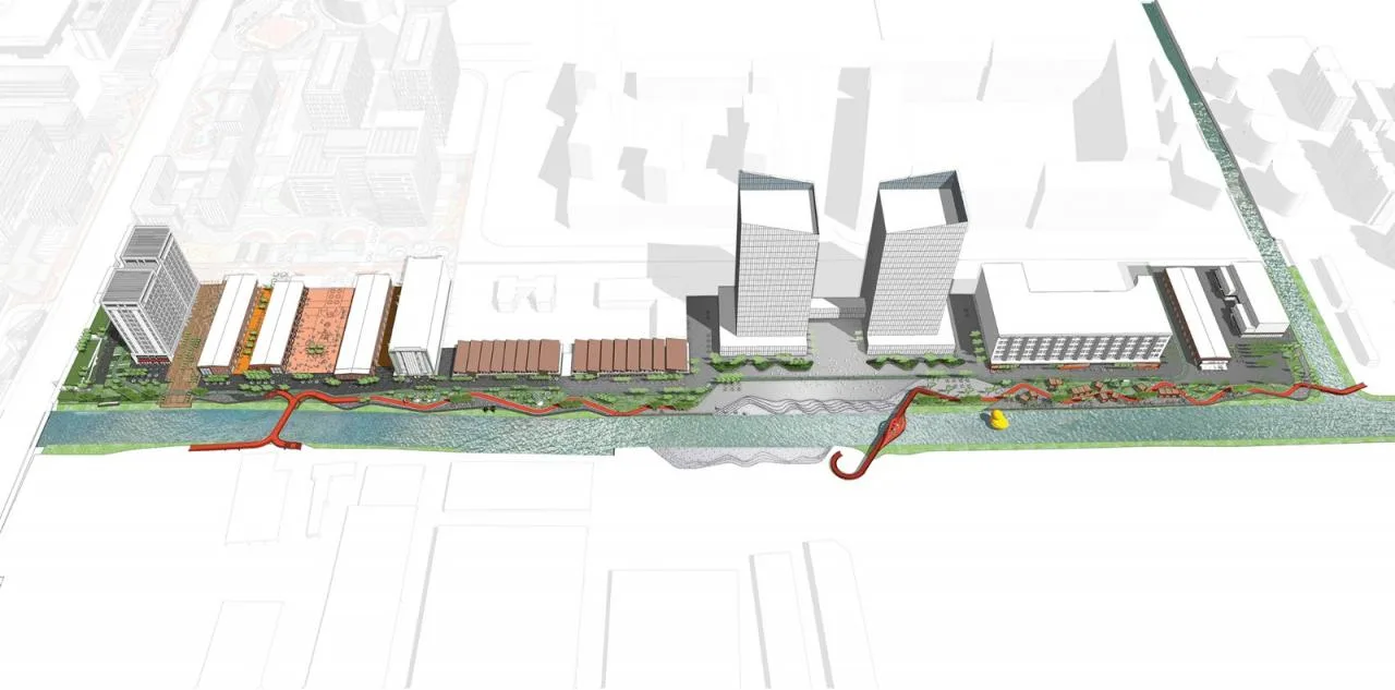 BIM Architecture | Landscape Public Space Renovation on the East Bank of Hengjing Port in Minhang, Shanghai/SPARK Architects