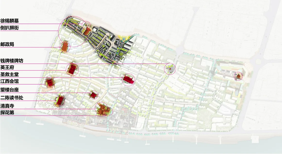 Distribution of Historical Buildings in Anqing
