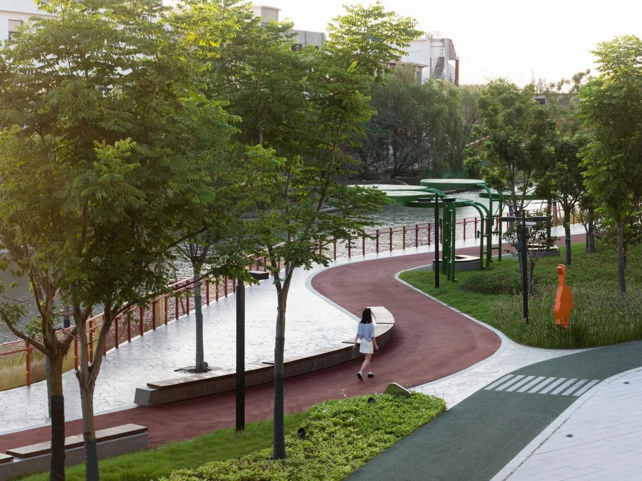 BIM Architecture | Landscape Public Space Renovation on the East Bank of Hengjing Port in Minhang, Shanghai/SPARK Architects