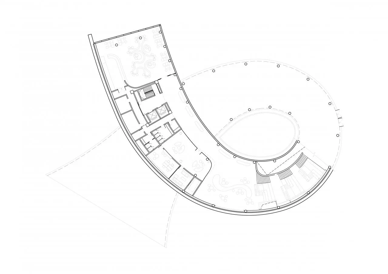 BIM Building | Window overlooking Mount Taishan Mountain: Mount Taishan Youyou Tourist Center | line+WORK