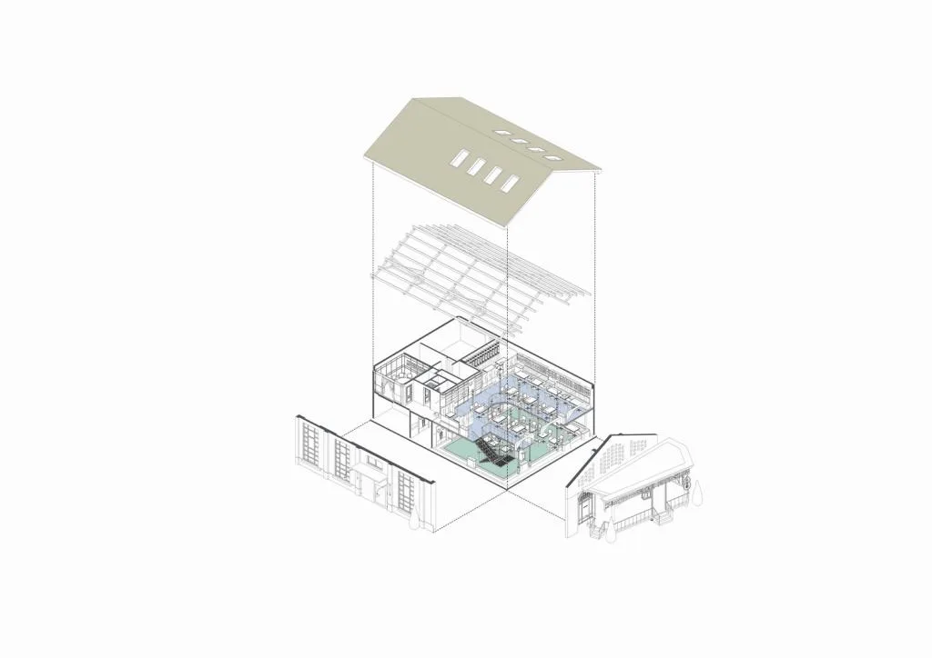 How can industrial buildings be transformed into Thai style tea restaurants using BIM architecture? /San Li Society Triostudio