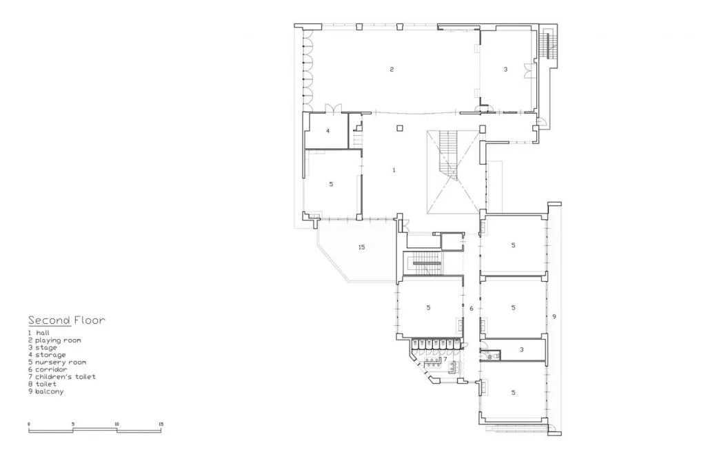 BIM Architecture | EZ Kindergarten, Staircase Space Building Fun Game Space/Hibiya Design+Kids Design Labo