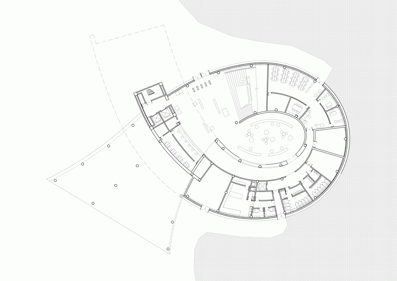 BIM Building | Window overlooking Mount Taishan Mountain: Mount Taishan Youyou Tourist Center | line+WORK