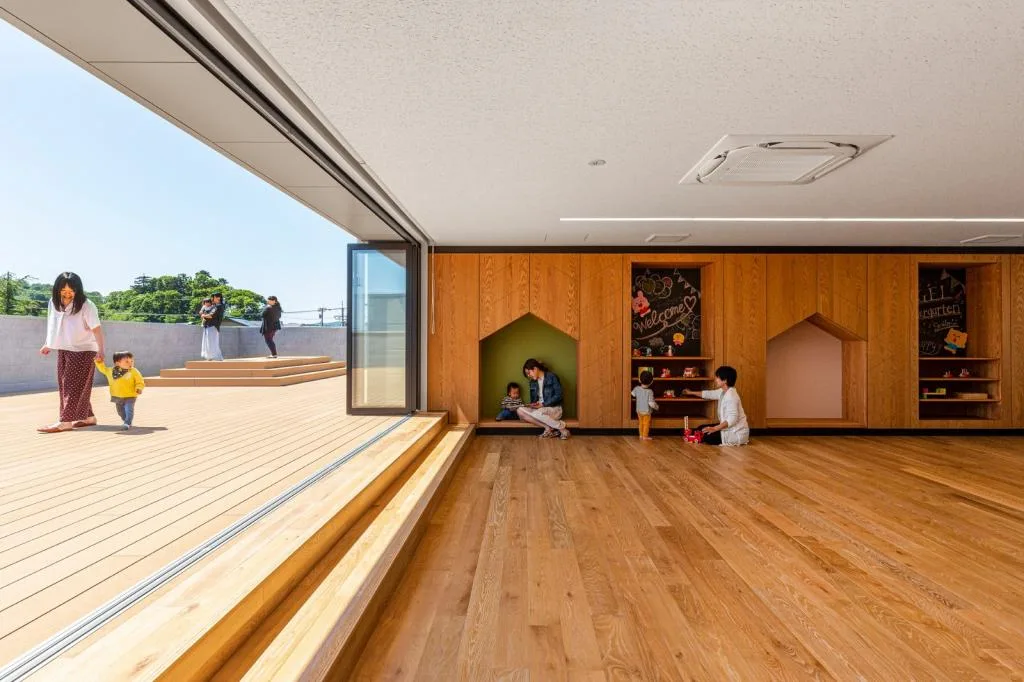 BIM Architecture | EZ Kindergarten, Staircase Space Building Fun Game Space/Hibiya Design+Kids Design Labo